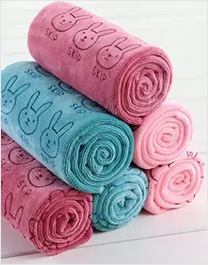 简韵刺绣毛巾2条装(棕)